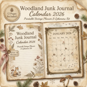 Woodland Junk Journal Calendar