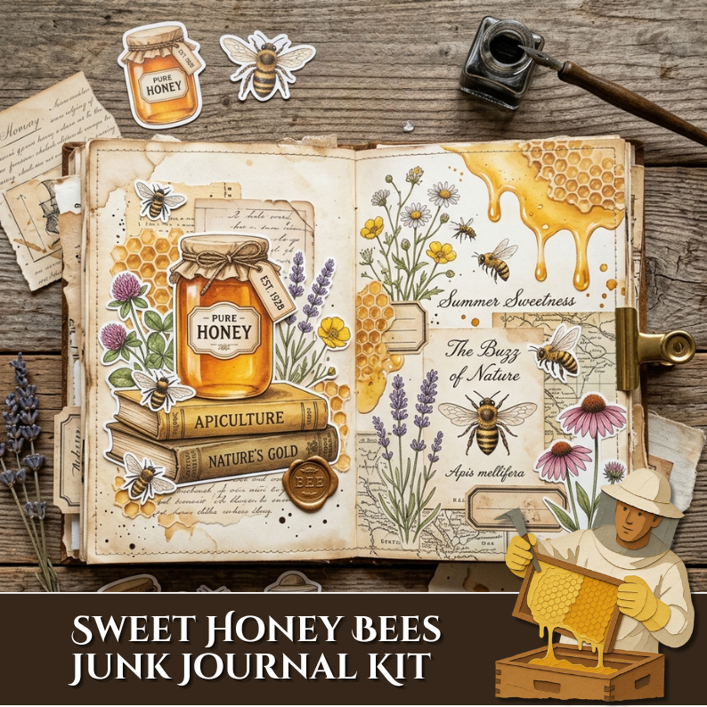 Sweet Honey Bees Junk Journal Kit