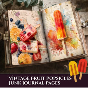 Vintage Fruit Popsicles Junk Journal Pages