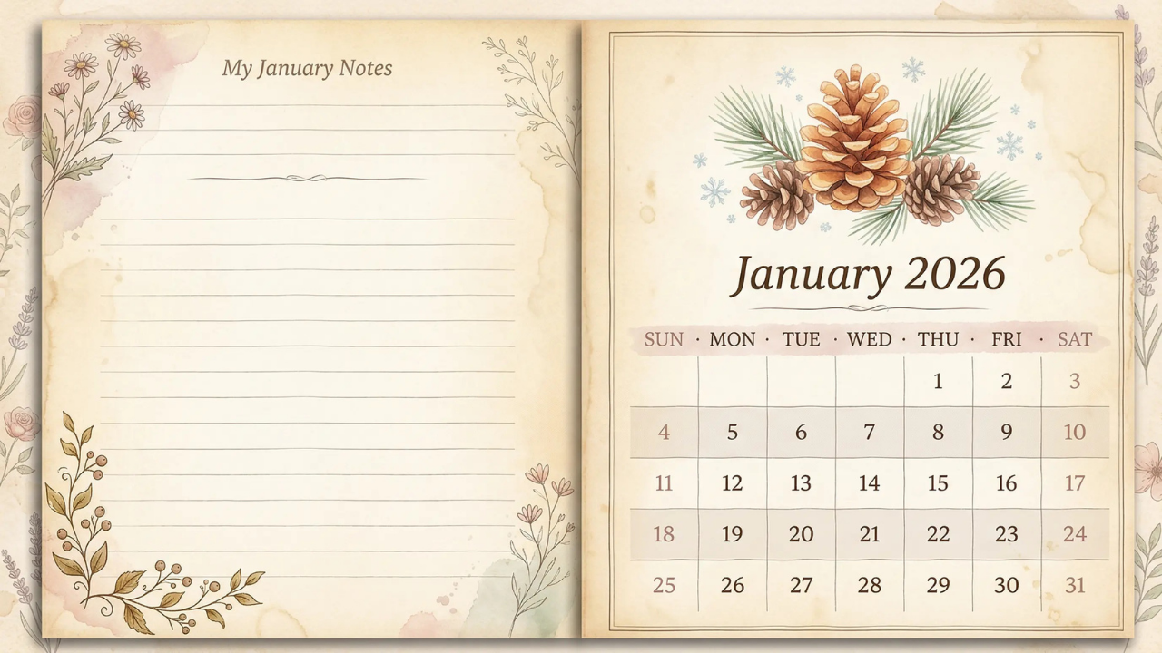 Woodland Junk Journal Calendar - Image 2