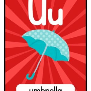 Alphabet Posters in Red Blue Illustrative Style - Image 6